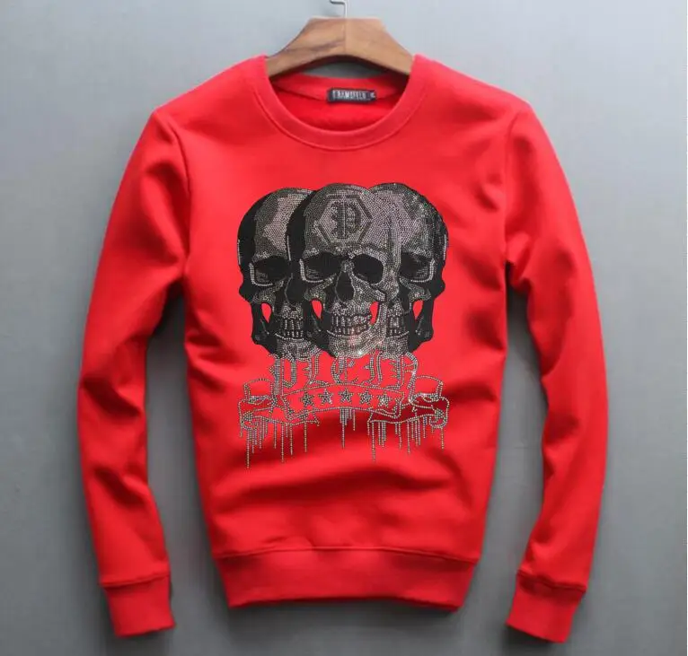 Rhinestones Men Anime Sweatshirts Casual Streetwear Diamonds long sleeve Hot drill hoodies Men\'s Clothing
