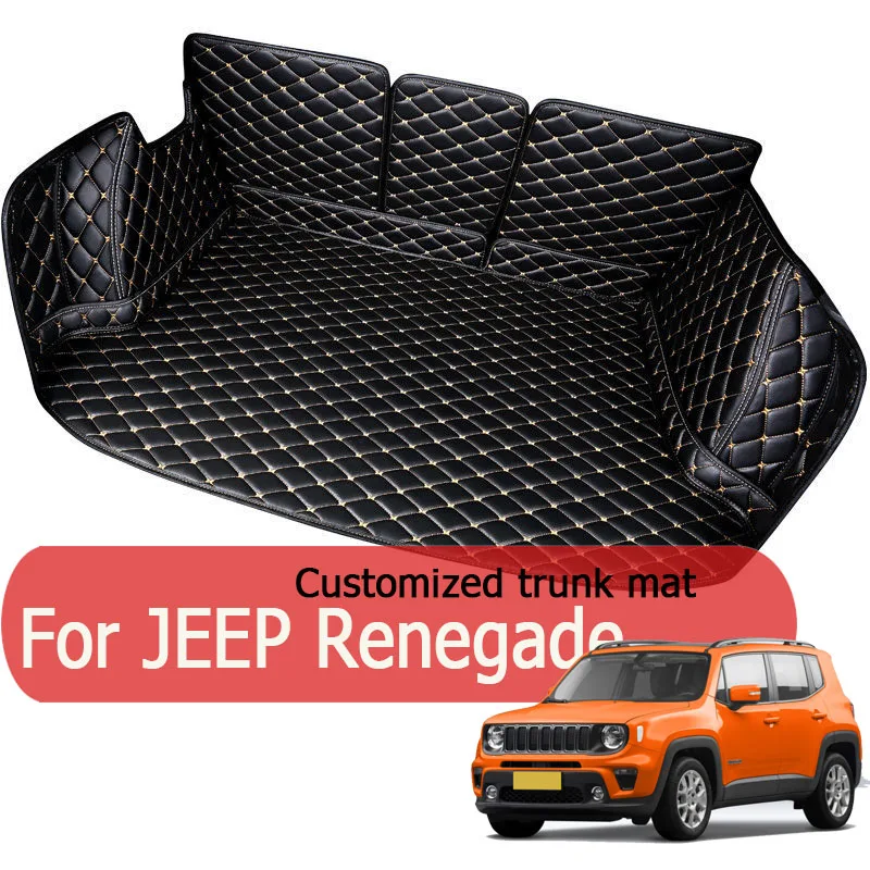 Tappetino per bagagliaio auto a copertura totale per JEEP Renegade 2016-2018 con reti di protezione su entrambi i lati, copertura per bagagliaio, rivestimento per vano di carico