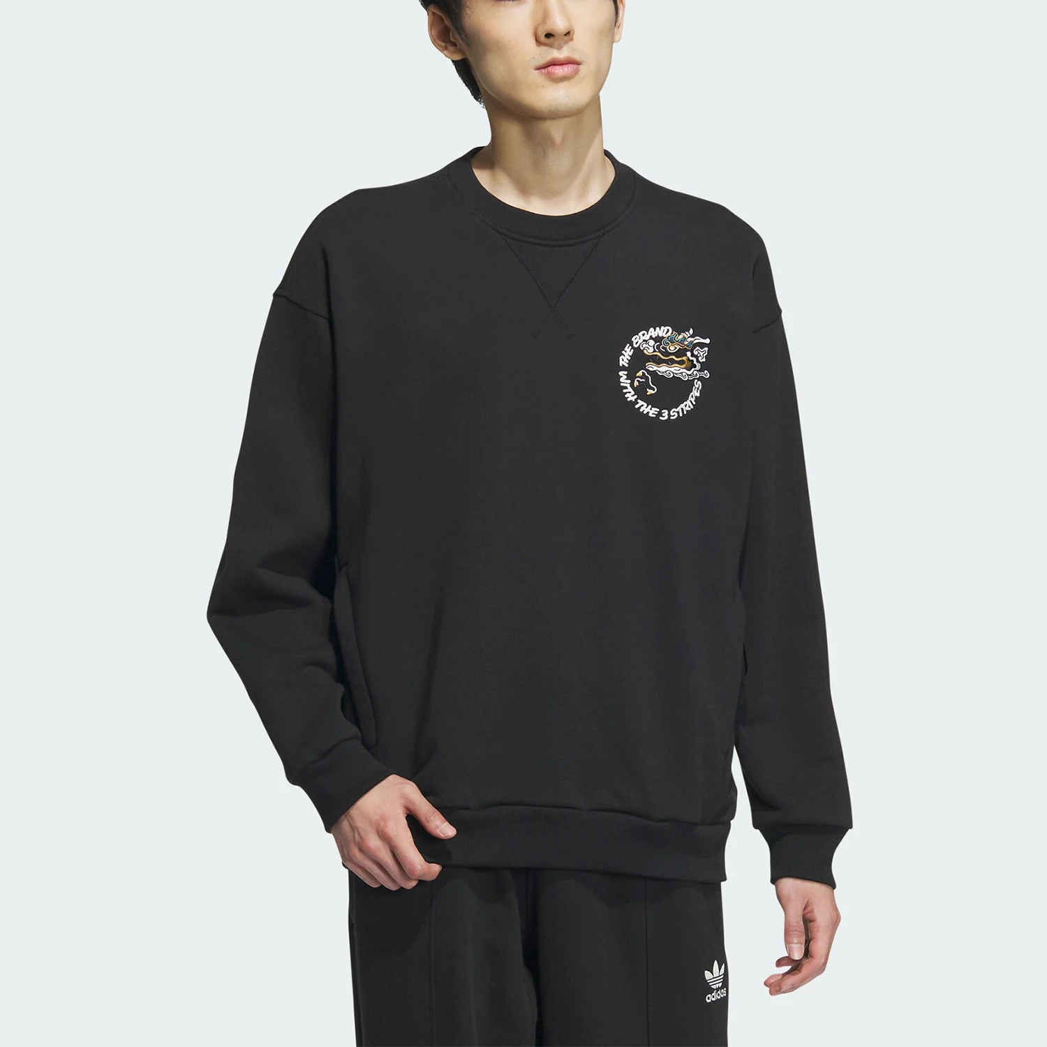 

Adidas genuine Originals Men's Round Neck Casual Sports Knitted Sweatshirt IX4236