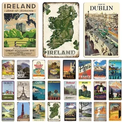 Landscape Ireland City Tin Sign Dublin Metal Signs Vintage Retro Metal Plate Decorative Plaque for Home Club Wall Decor Gift
