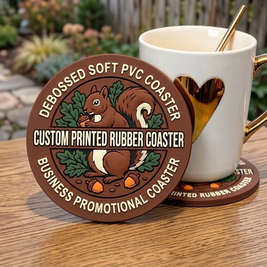 Personalized Logo Round Silicone Cup Coaster Non‑Slip Drink Mat Table Protection Pad Kitchen Home Decoration Wholesale