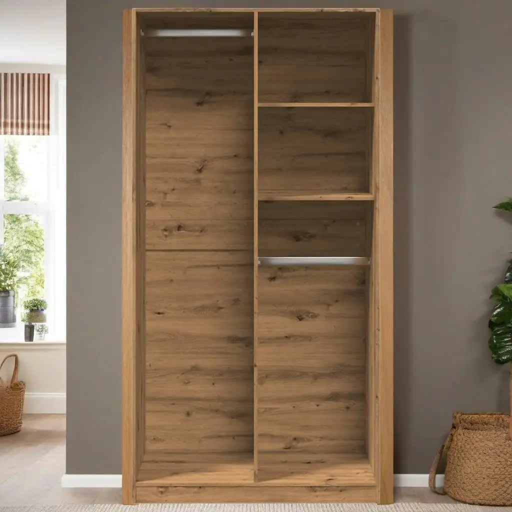 Stylish Engineered Wood Wardrobe - Artisan Oak, 100x50x200 cm Storage Solution