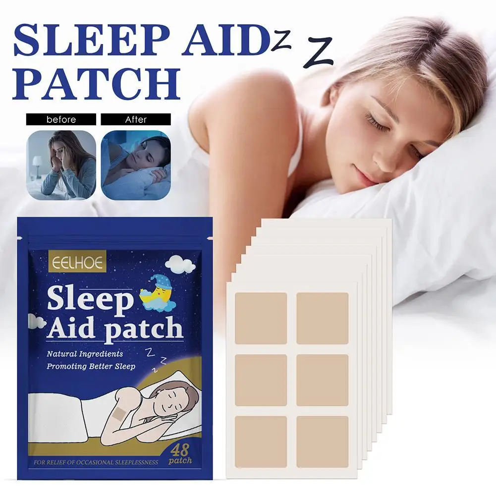 

48 Pcs Sleep Patches Quick Acting Non-Irritation Natural Deep Sleep Relieve Anxiety Improve Sleep Quality Relax Patches