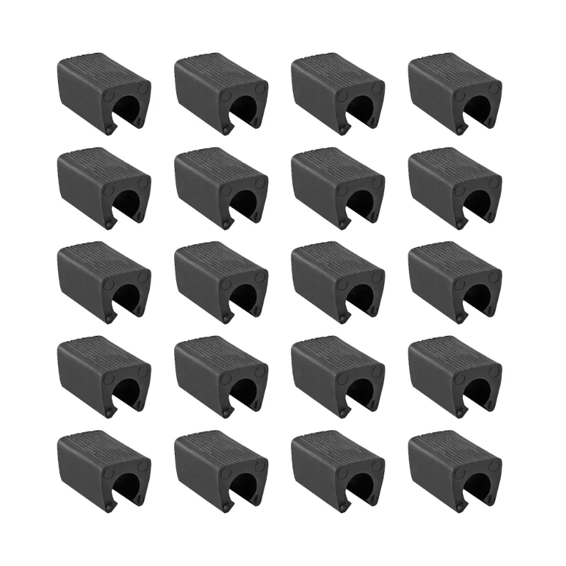 20/40pcs lastic Chair Foot UShaped Floor Glides Tubing Caps Cover Foot Pad Rectangle Shaped Non-Slip Chair Leg Tips Drosphip
