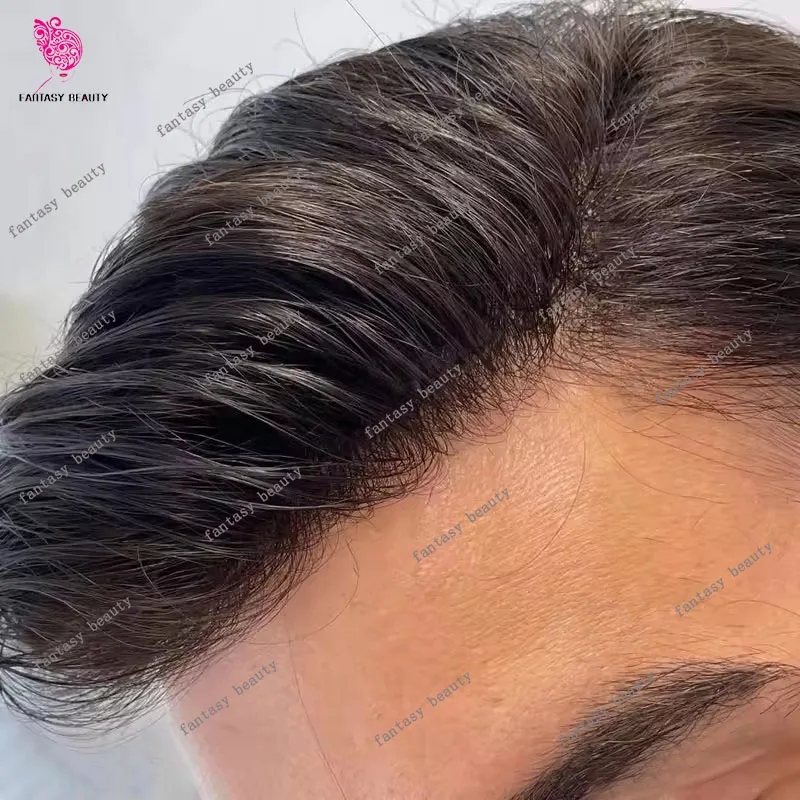 

Натуральная линия волос Темно-коричневый # 2 # 6 # 5, мужской парик, супер прочный, тонкая кожа, мужской парик, человеческие волосы, капиллярный протез из полимикрокожи