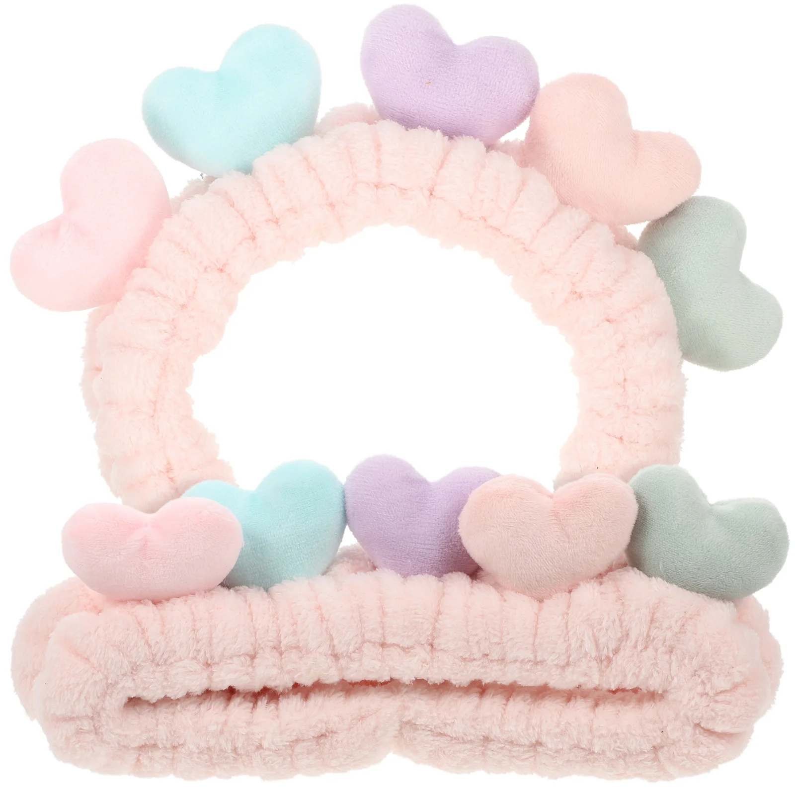

2 Pcs Heart Headband Ladies' Kawaii Face Wash Hair Accessories Women's For Fabric Plush Woman Headbands