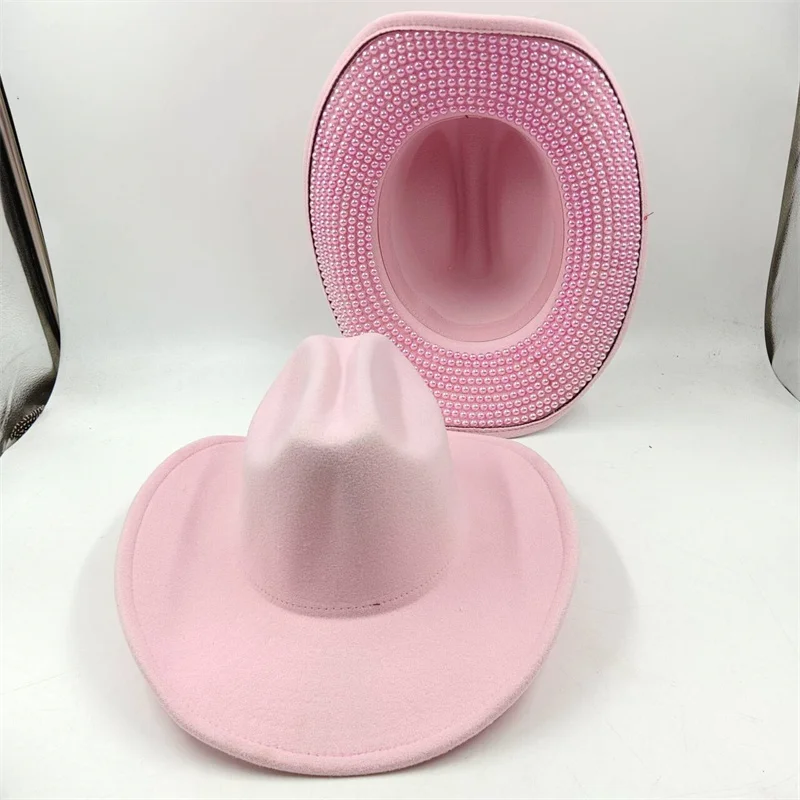 Cowboy Series Western style Cowboy Women's Hat Men's Retro Men's Panama Cowboy Jazz Hat Men's Hat Water Diamond Sombrero Hombre image 3