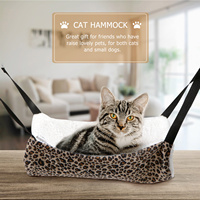 2Pcs Cat Sleeping Bed Hanging Pet Hammock with Soft Lining Removable Washable Cat Winter Pad for Cage Use Animal Hanging Bed