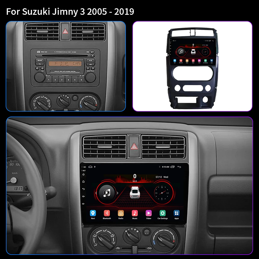 Android 12.0 For Suzuki Jimny 3 2005 - 2019 Car Radio Multimedia Video Player Navigation GPS No 2Din 2 Din Stereo DVD WIFI 4G