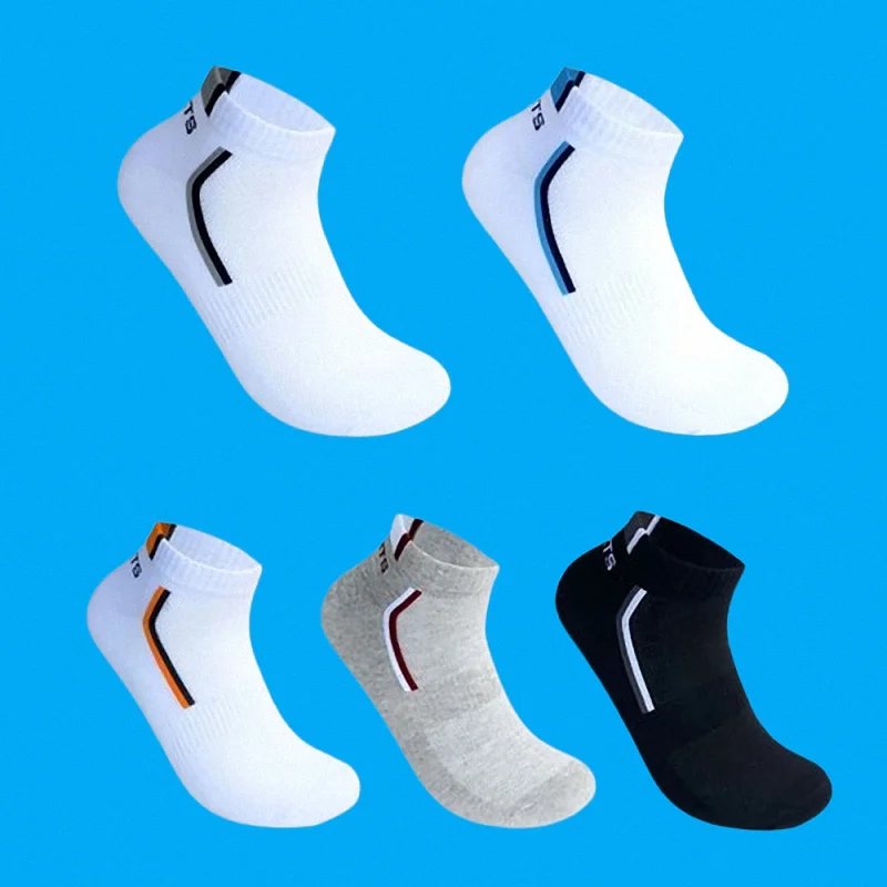 5/10/20 Pairs Set Casual Short Sports Cotton Sox Soft Comfort Breathable Men's Ankle Sockken Men High Quality Cotton Socks