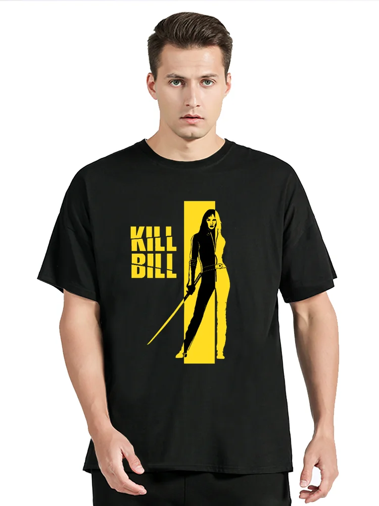 Movie Kill Bill Pulp Fiction Django T shirt Quentin Tarantino Film Graphic T-shirt Mens Casual Loose Tops Men Oversized Tshirt