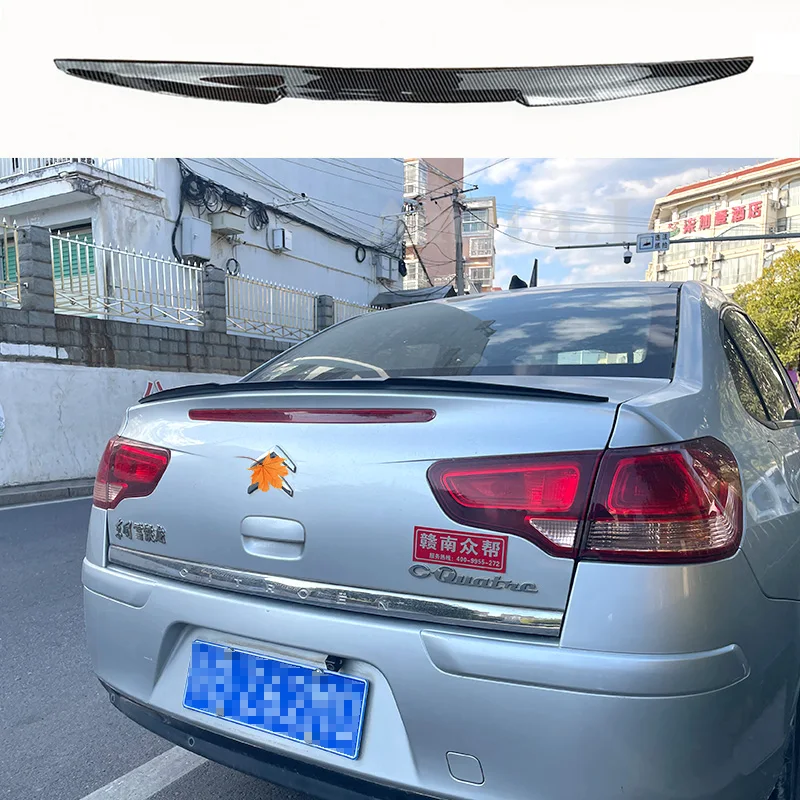 

For Citroen C-Quatre C-Triomphe C5 Sedan Trunk Spoiler Wing M4 Style PU Plastic Carbon Look Black Body Kit Accessories Styling