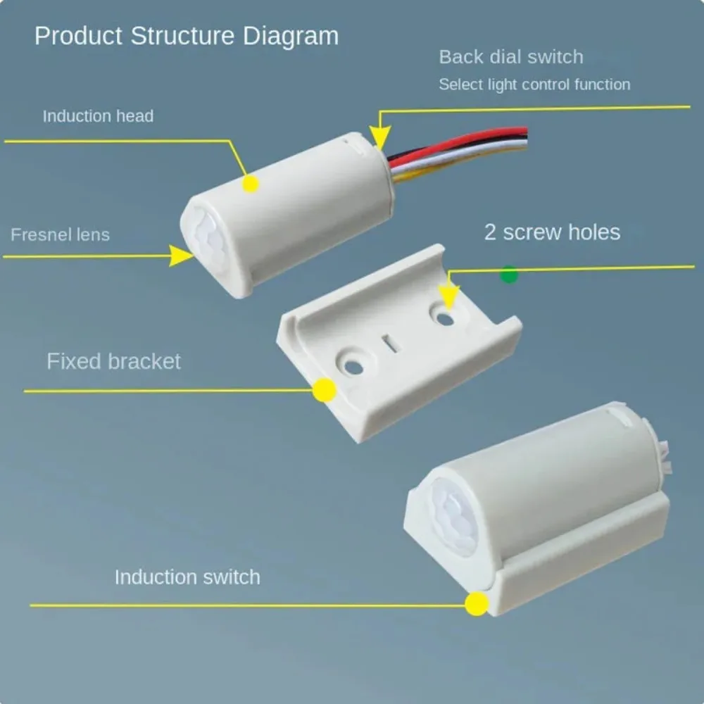 5V 12V 24V  Smart PIR Motion Sensor Switch with light controlled  IR Infrared Movement Induction Detector for wardrobe LED light