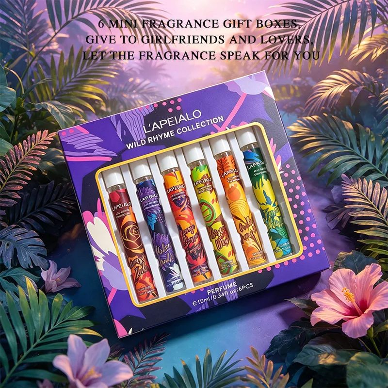 `6Pcs Gift Set Home Fabric Fragrance Spray Tropical Floral Scent Air Freshener Household Odor Eliminator For Room Wardrobe Car view 2