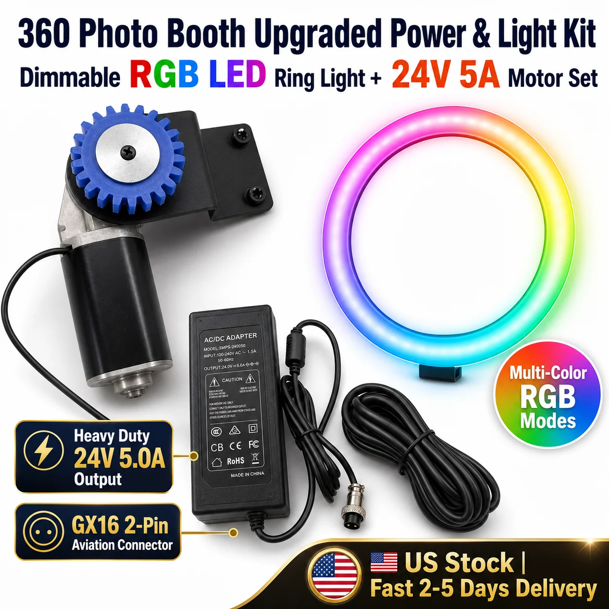 Outdoor Power Adapter Ring - US24V 5A Motor Güç Adaptörü Kiti,