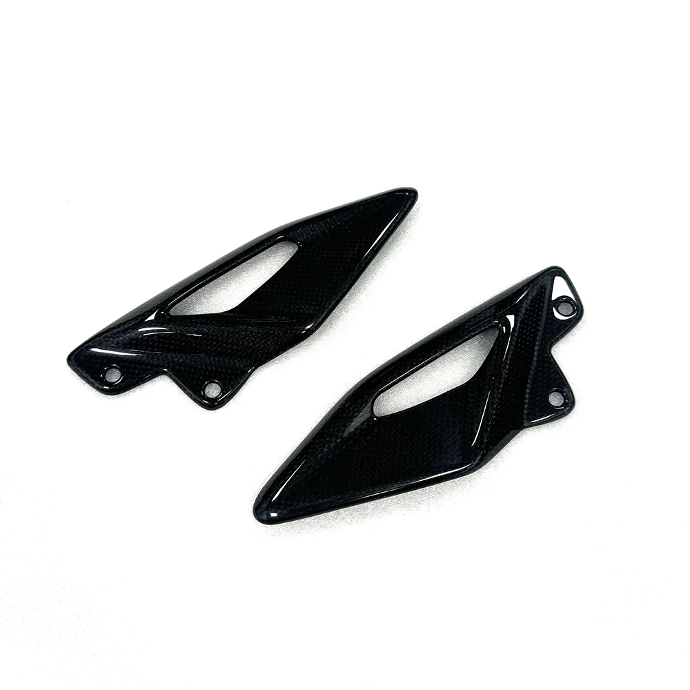 Pure Dry Carbon Fiber For Triumph Street Triple 660 765 R RS 2016-2021 2022 Motorcycle Heel Guard Plates Foot Rests