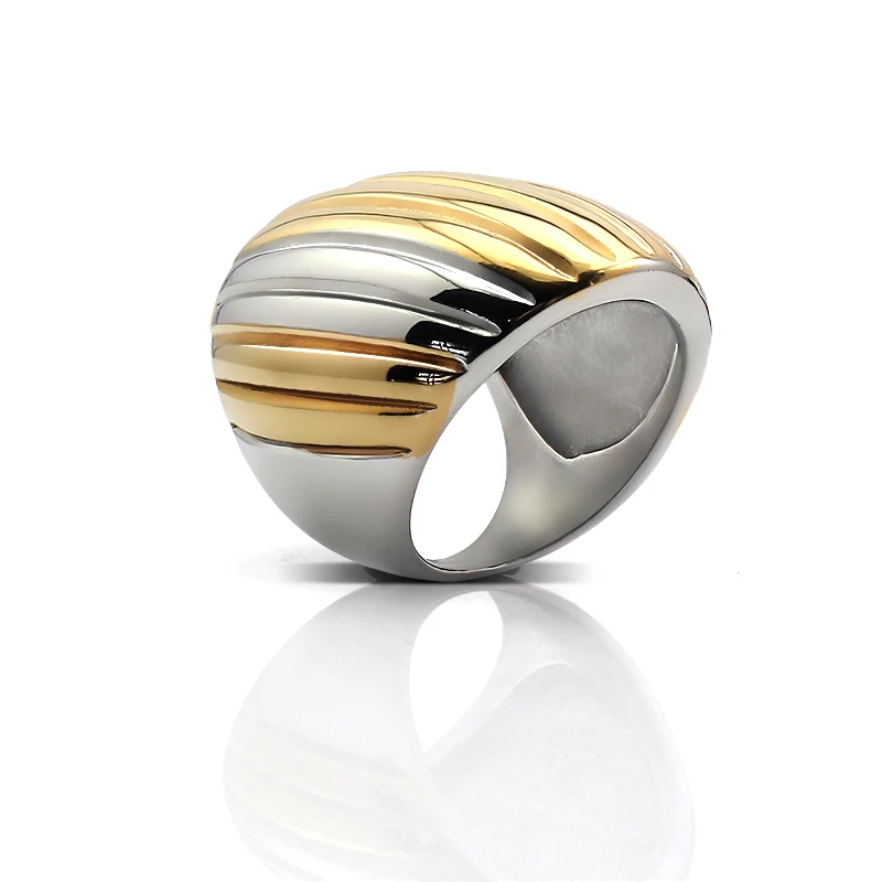 Unisex Stainless Steel three color Rings Fashion Luxury 18K Gold Plated Simple strap Rings festival Jewelry Gifts Hot sale