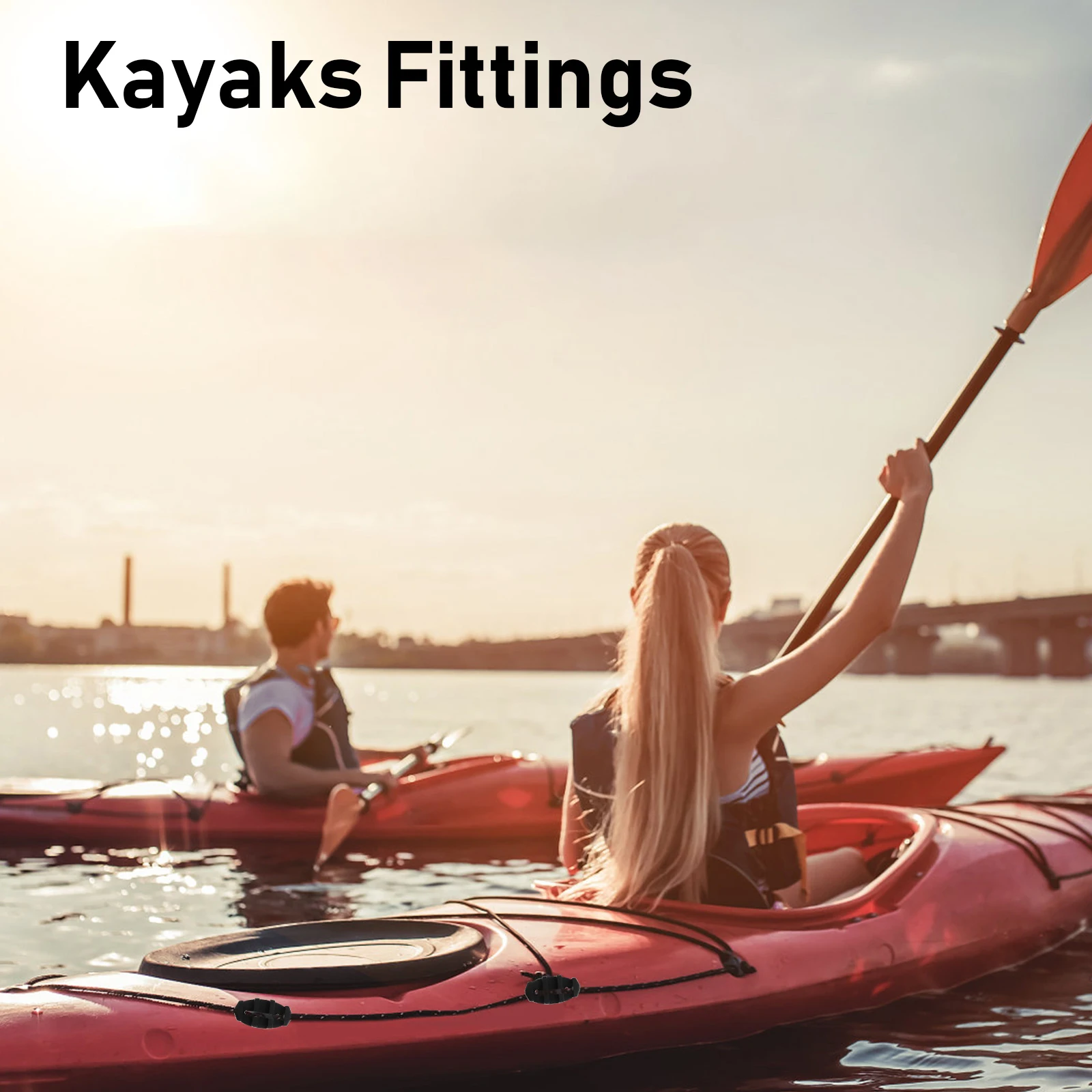 

2pcs Kayak Accessories Boat Tether Holder Cleats Black Durable Fixings for Boats Trailers Kayaks Parts Fittings