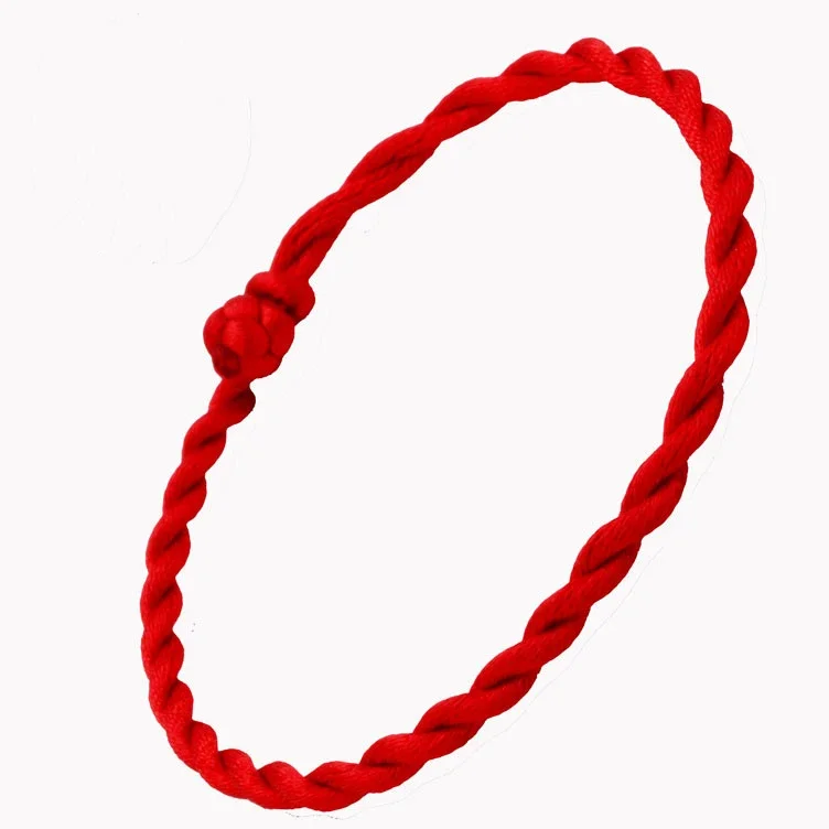 Sale 2024 Fashion Red Thread String Bracelet Lucky Red Handmade Rope Bracelet for Women Men Jewelry Lover Couple 1PC