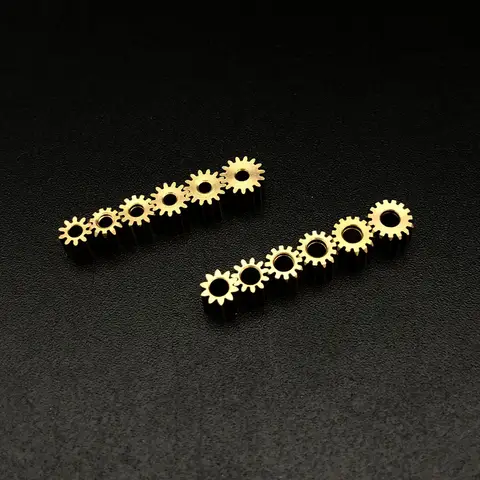 10Pc/Lot 10T 11T 12T 13T 14T 15T 0.3M Brass Gear Spur Pinion Mechanical Bore Hole Aperture 2mm 1.98mm 2A 1.5mm 1.48mm 1.5A H 4mm