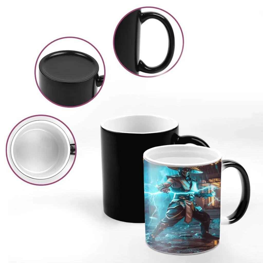 Mortal Kombat Character One Piece Coffee Mugs And Mug Creative Color Change Tea Cup Ceramic Milk Cups Novelty Gifts