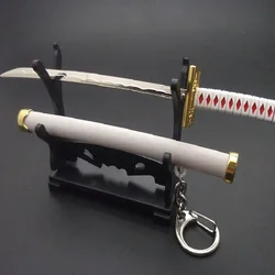 Anime Keychain Roronoa Zoro Samurai Sword Metal Key Ring Scabbard Keyring Katana Buckle Key Chain Unisex Jewelry Gift