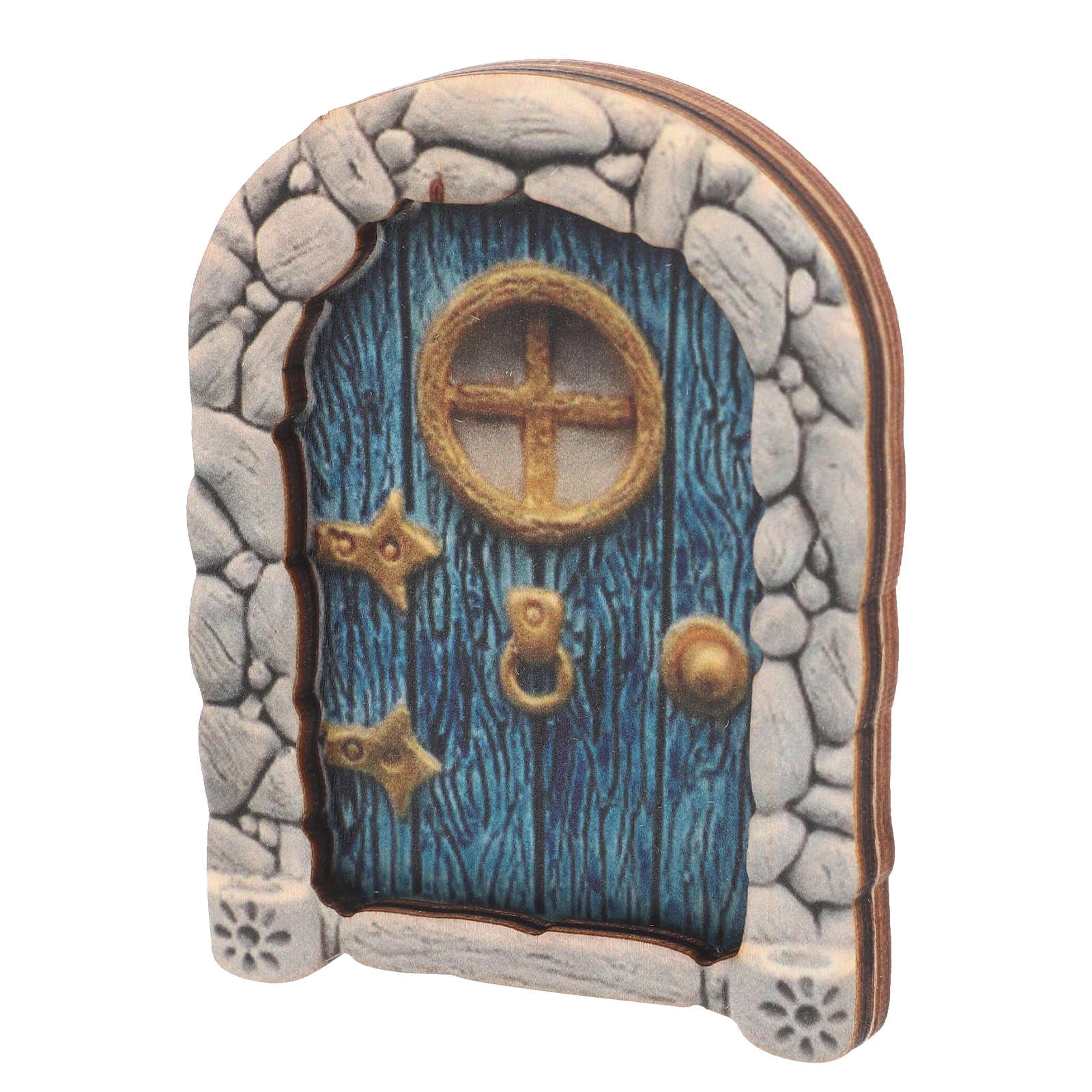 

Garden Fairy Door Decor 12 Miniature Wood Doors for Yard Tree Hanging Lawn Statue Craft Decoration Elf House Accessories