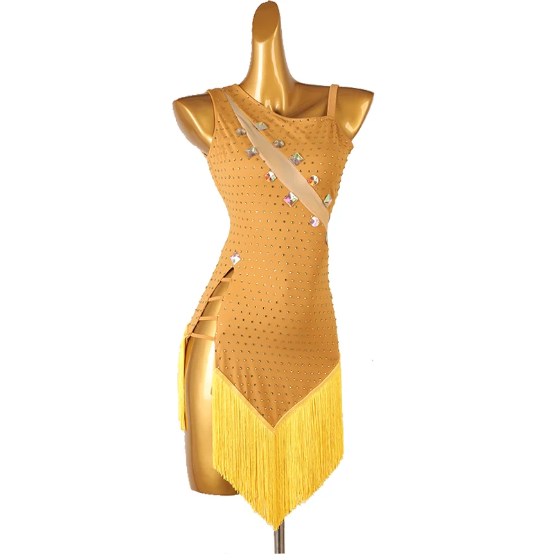 

2023 New Latin Dance Dress Competition Clothing Professional Samba Cha Cha Dance Clothing Tassel Latin Dance Costume LQ430