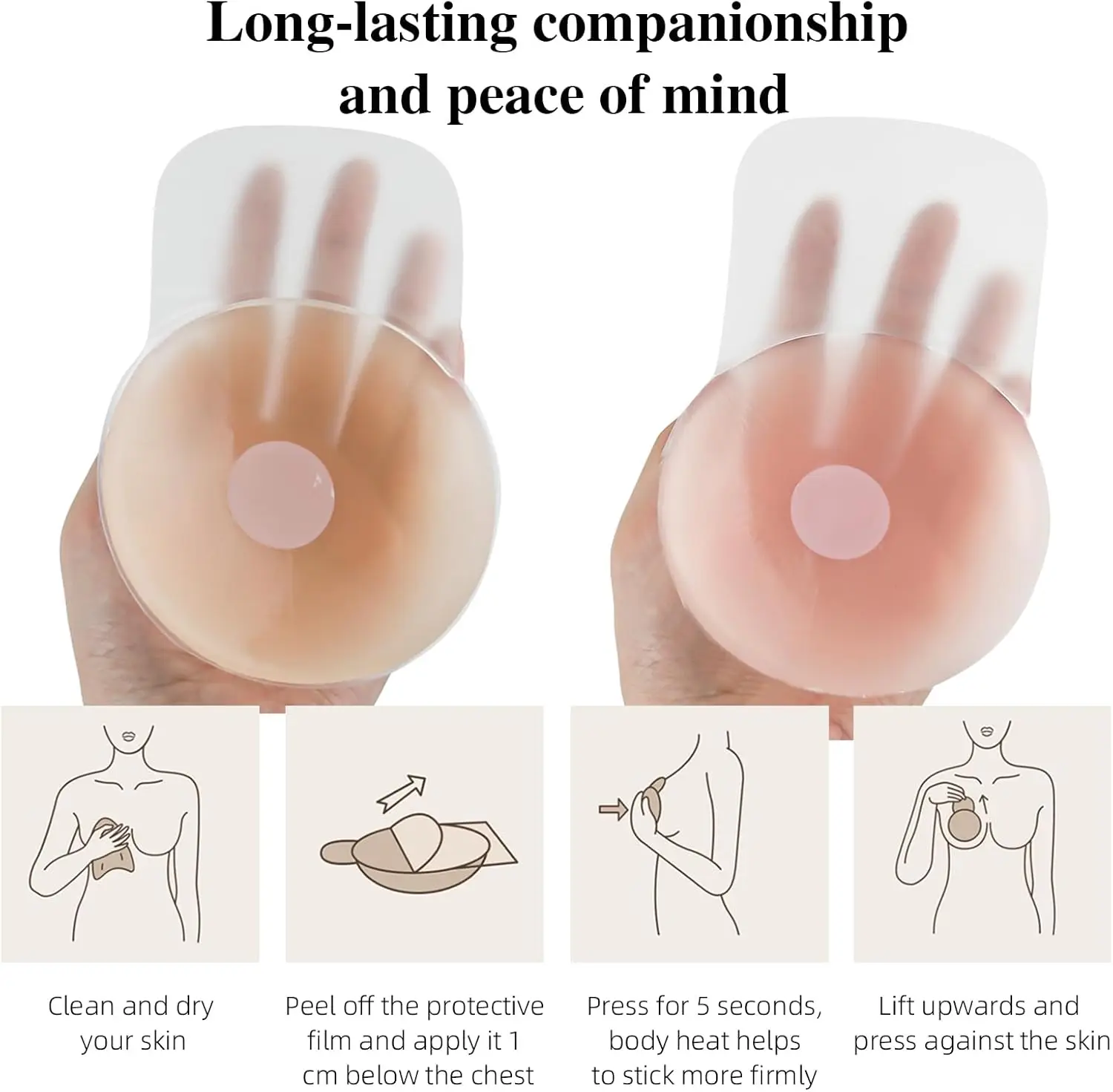 Sticky Silicone Breast Lift Patch - Adhesive Bra For Large Breasts InvisibleLift Tape