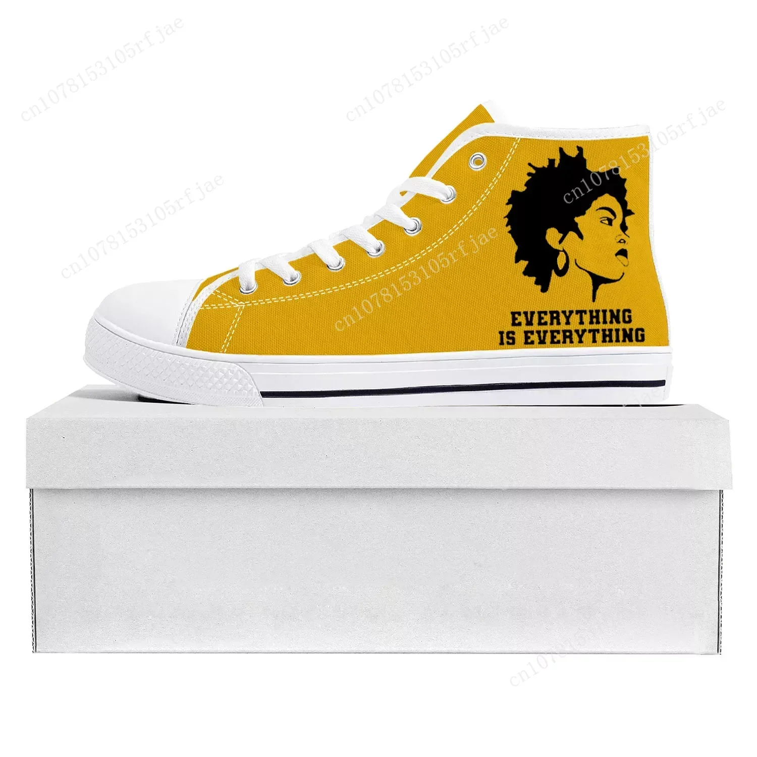 

Lauryn Hill Rapper High Top Advanced Sneakers Mens Womens Teenager Good Quality Canvas Sneaker Couple Shoes Custom Shoe White