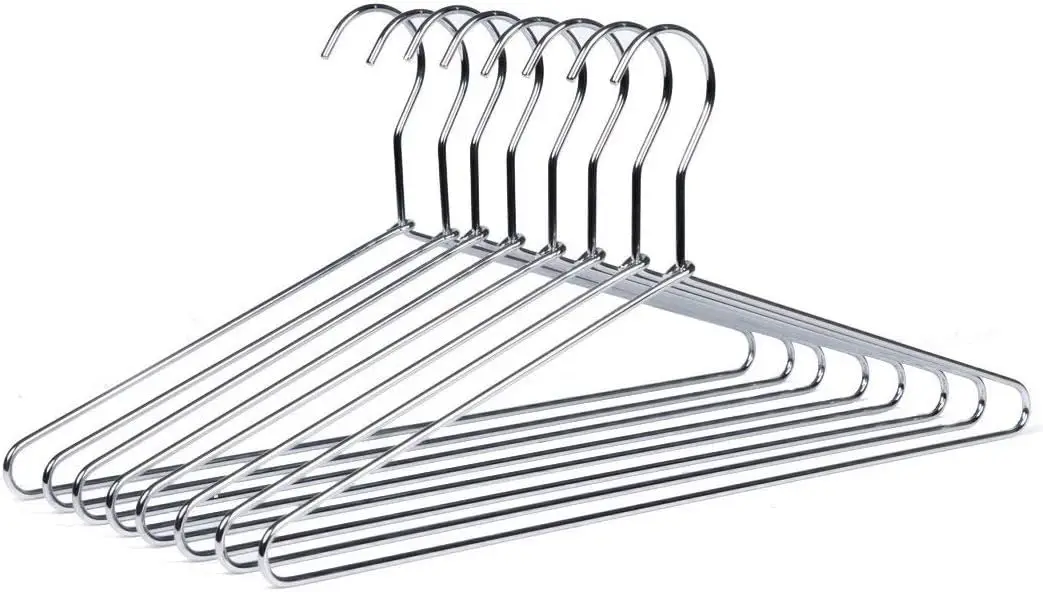 16 Pack 4mm Stainless Steel Wire Hangers Heavy Duty Non-Welded Chrome Metal Coat Hangers