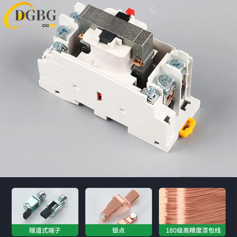 Din Rail Mounted Household Modular AC Contactor 2P 16A 20A 25A 2NO 2NC 1NO 1NC AC220V AC230V 50/60Hz for Smart Home Hotel