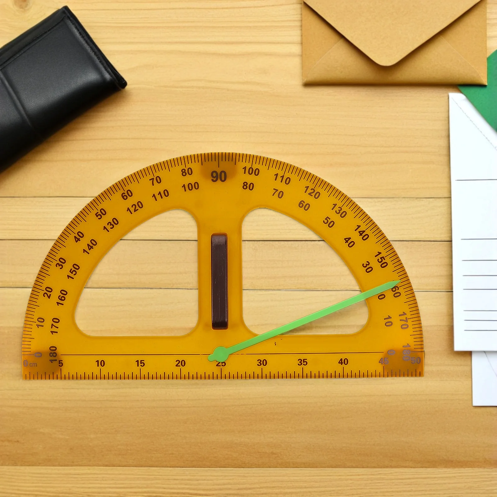 

Portable Teacher Protractor Semi-Circle Math Angle Measuring Tool Plastic for School Drawing Drafting Protractor