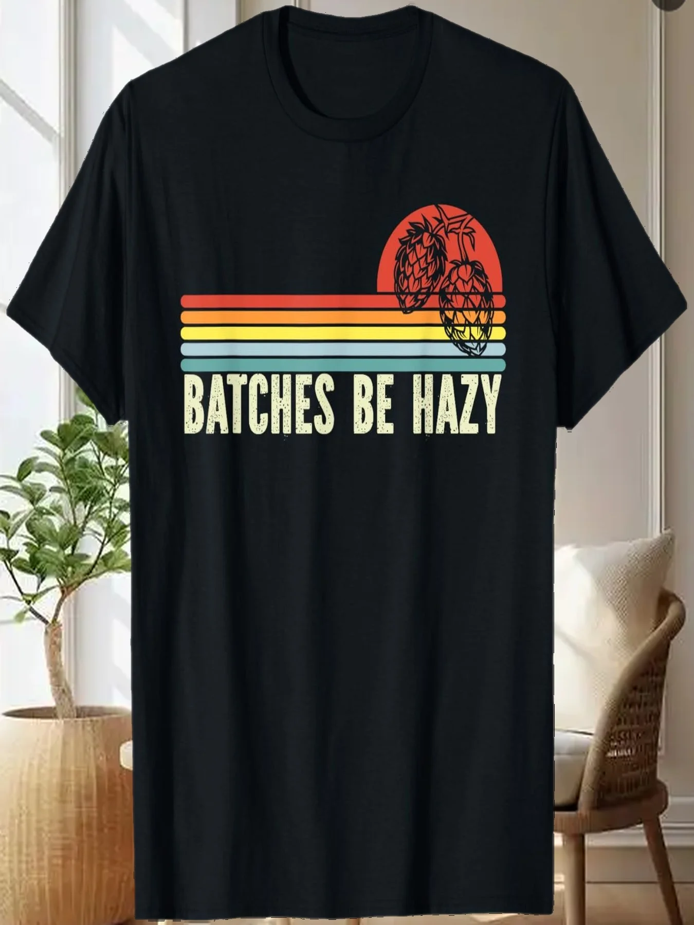 

Retro Craft Beer Hop Home Brewing - Vintage Batches Be Hazy T-Shirt