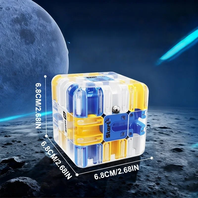 3D パズル ボールローリング マジック キューブ 迷路 子供用迷路 フィジェットおもちゃ 論理的思考 ストレス解消 教育用 誕生日プレゼント