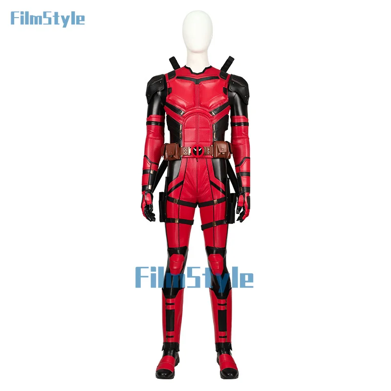 Deadpool Wolverine Jumpsuit Red Men Women Cosplay Costume Superhero Headgear Performance Party Halloween Zentai Bodysuit