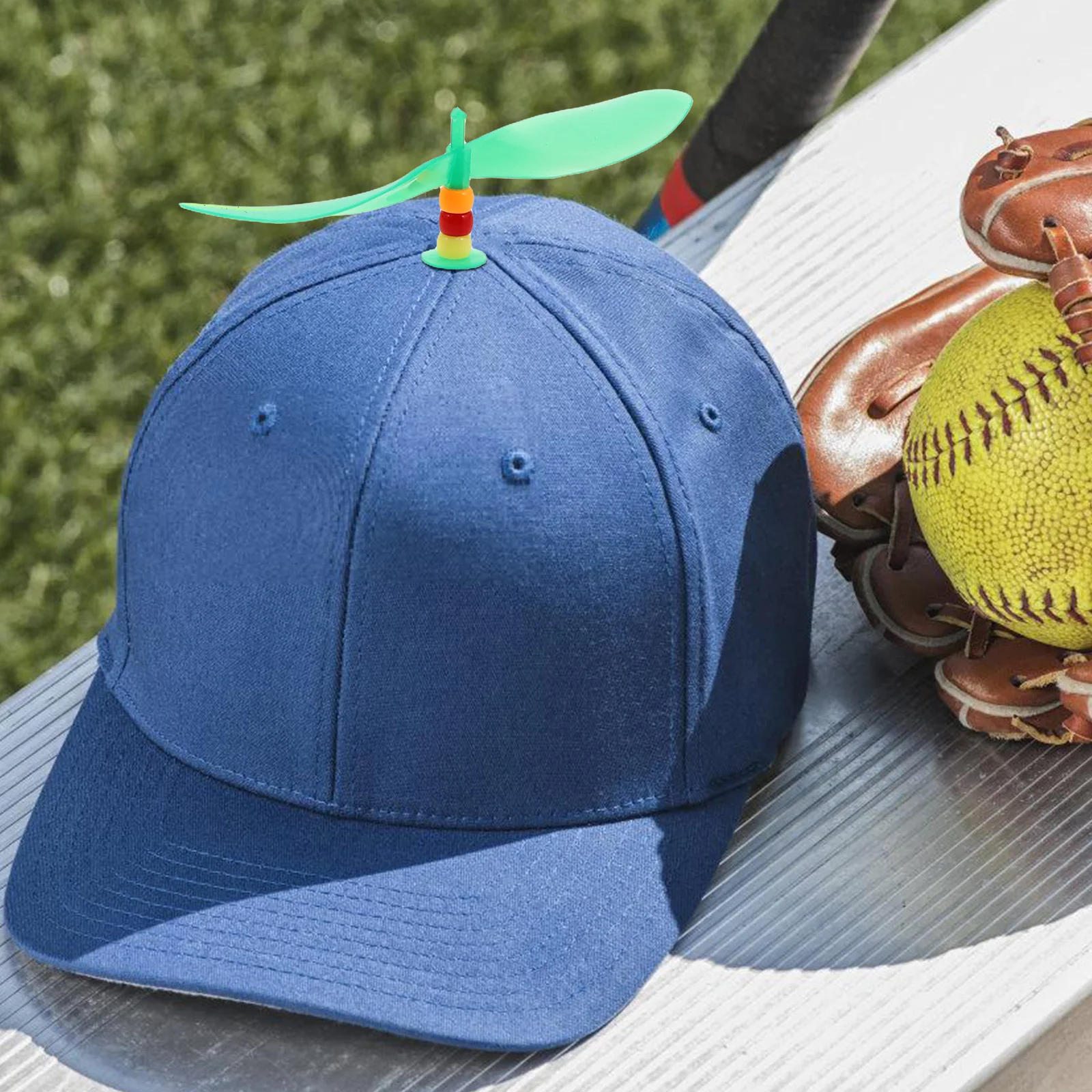 2 stücke Libelle Hut Propeller Regenbogen Kappe Hubschrauber Zubehör Für Kinder Party Gefälligkeiten Geburtstag Goodie Taschen Baseball Kappe