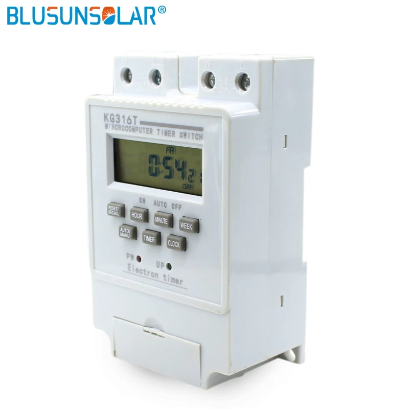 Electronic Weekly 7 Days Programmable Digital Time Switch Relay Timer Control AC 220V 25A Din Rail Mount Daily Timer Switch