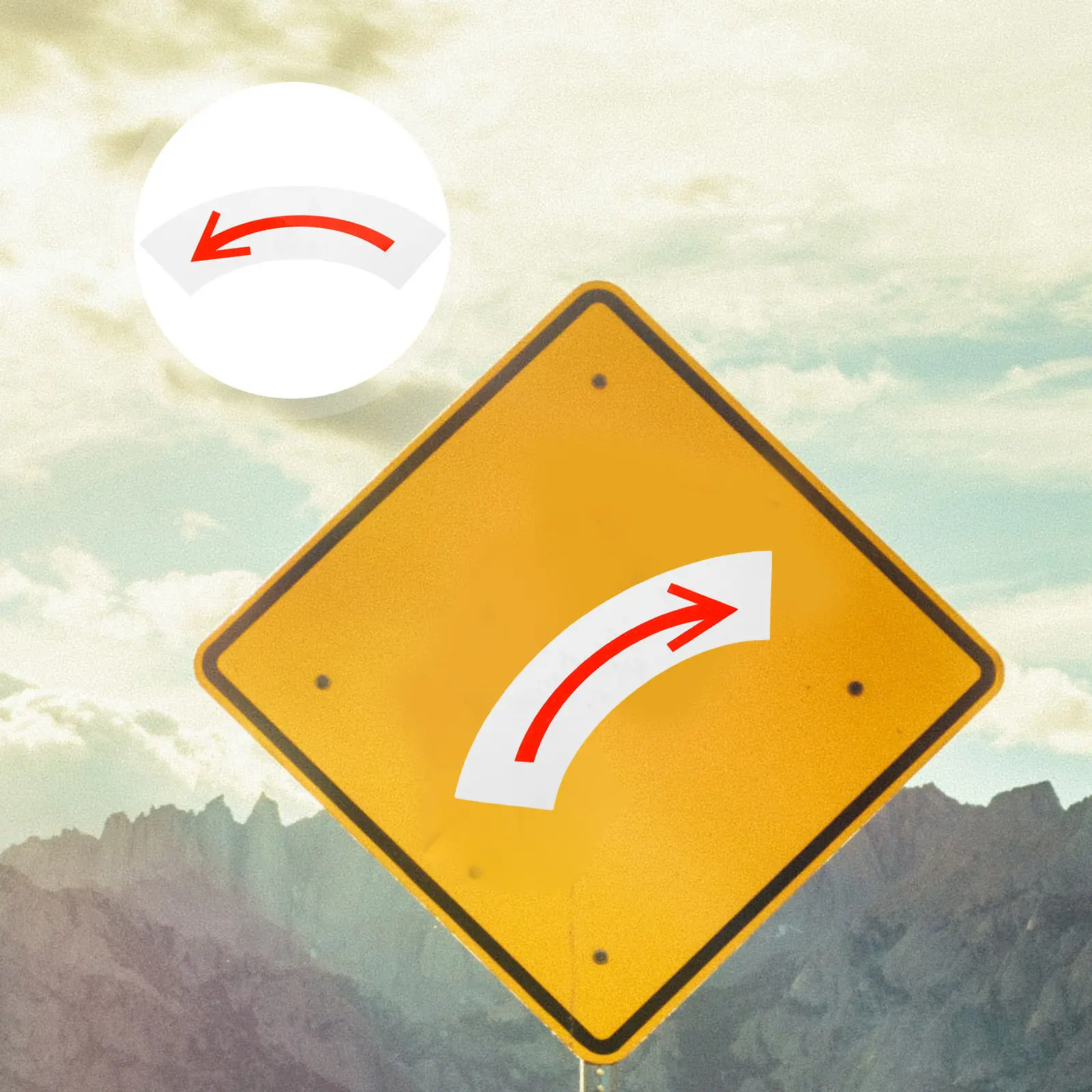 Direction Safety Arrow Sticker High Visibility Reflective Surface Strong Adhesion for Workplace Safety Equipment Indication