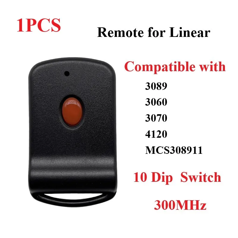 For Linear Multicode 10Dip Mcs Replacement Transmitter Mini Garage Door Opener Remote Control 300mhz - Image 2