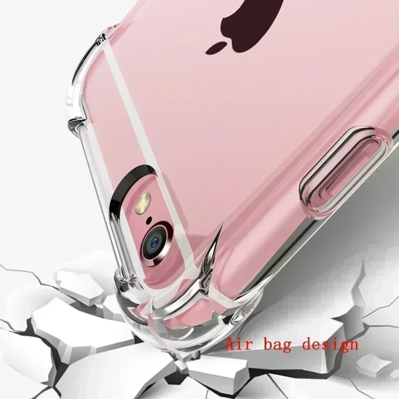 Original Case for iPhone SE 2020 SE 2022 7 8 Crystal Soft Transparent Shockproof Phone Cover for Apple iPhone SE 2016 Back Funda