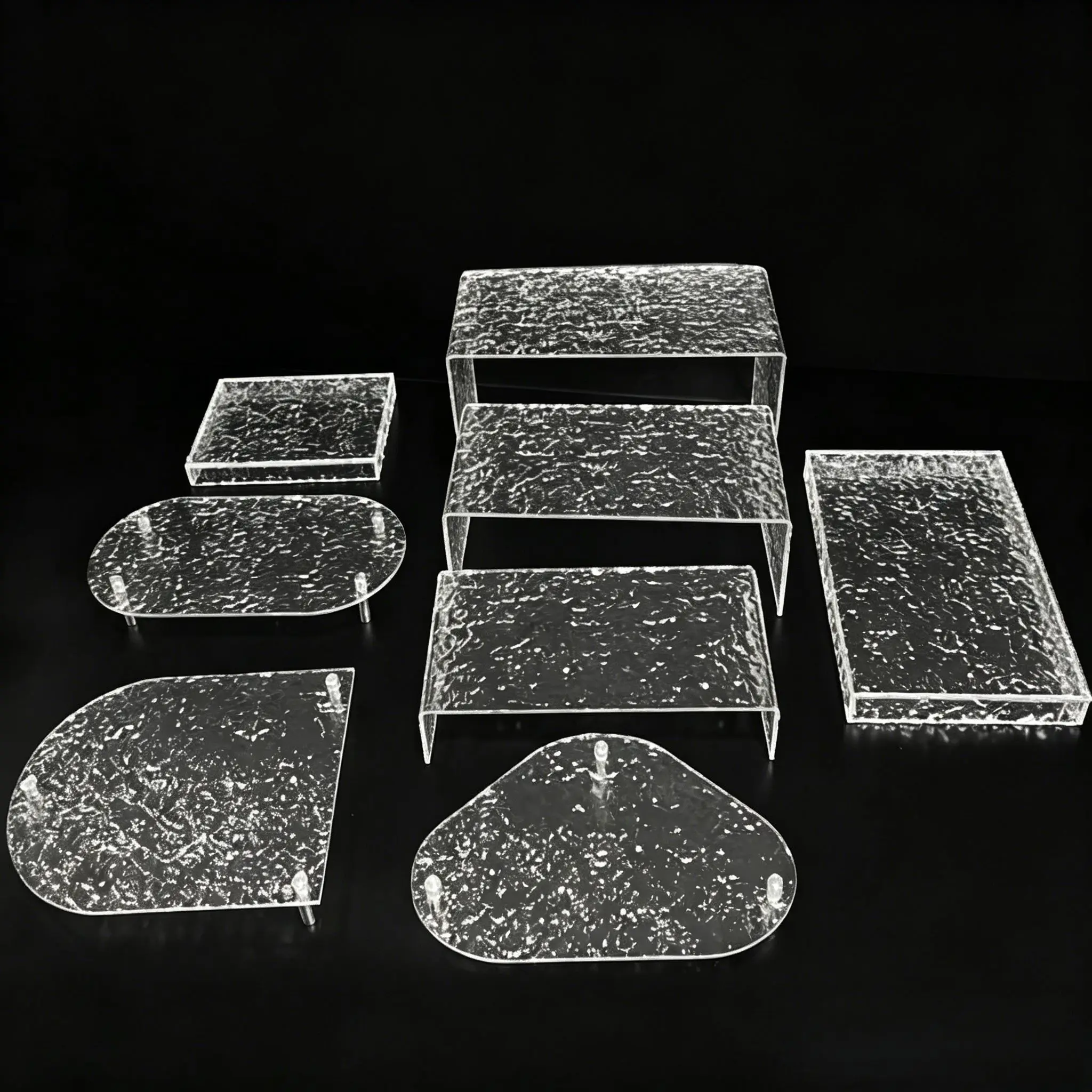 Buffet Food Display Riser 20Pcs Clear Acrylic Luxury Dessert Cake Stand Wedding Birthday Party Sweets Flower Table Centerpiece D