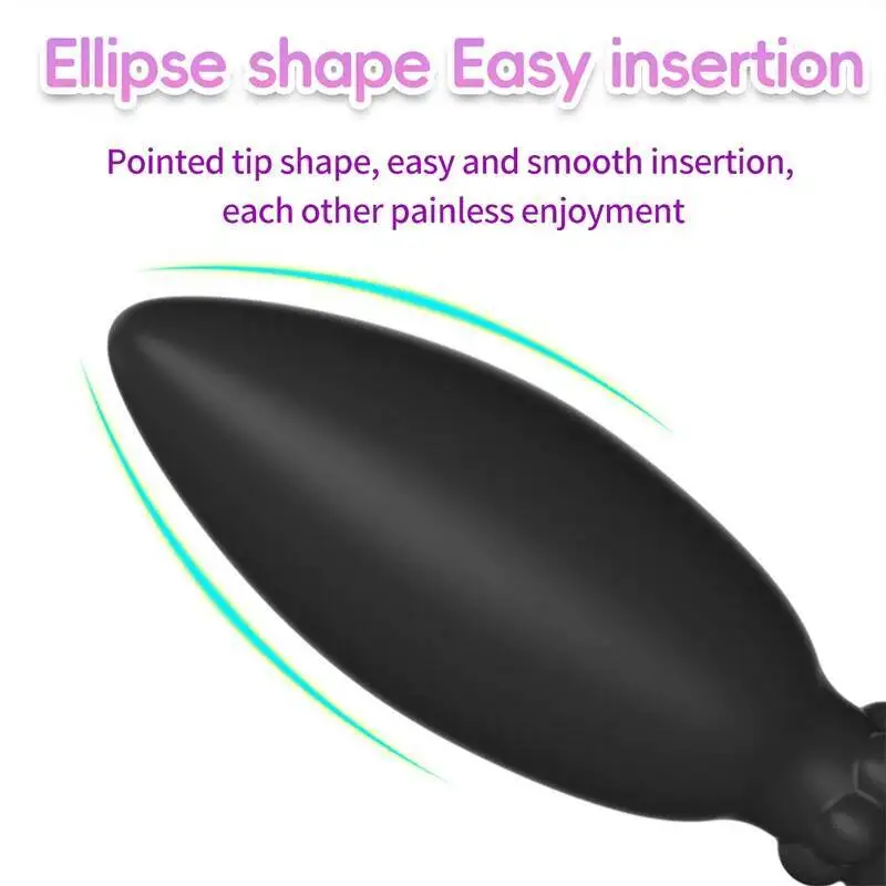 Anal Beads with Gravity Steel Ball Butt Plug Sex Toy for Men Women Prostate Massage Silicone Adult Couple Pleasure Anal Training - Image 4