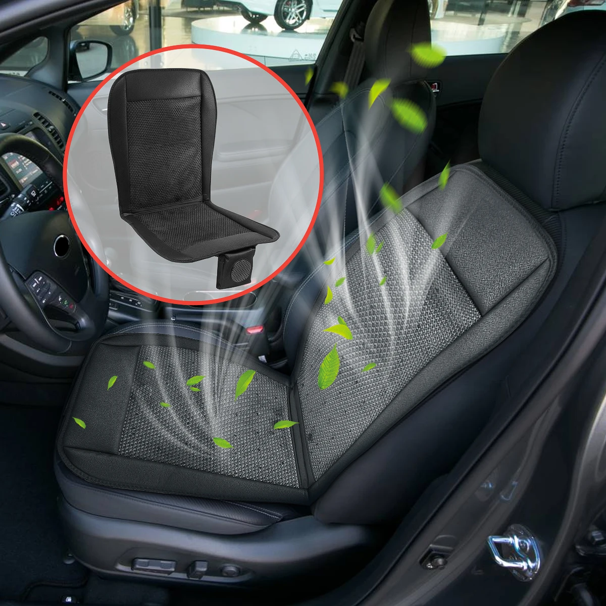 2 Speeds Low/high Car Cushion 12V Massage Seat Air Conditioning Cushion Summer Cool Ventilation Cushion Cooling Seat Air Fan