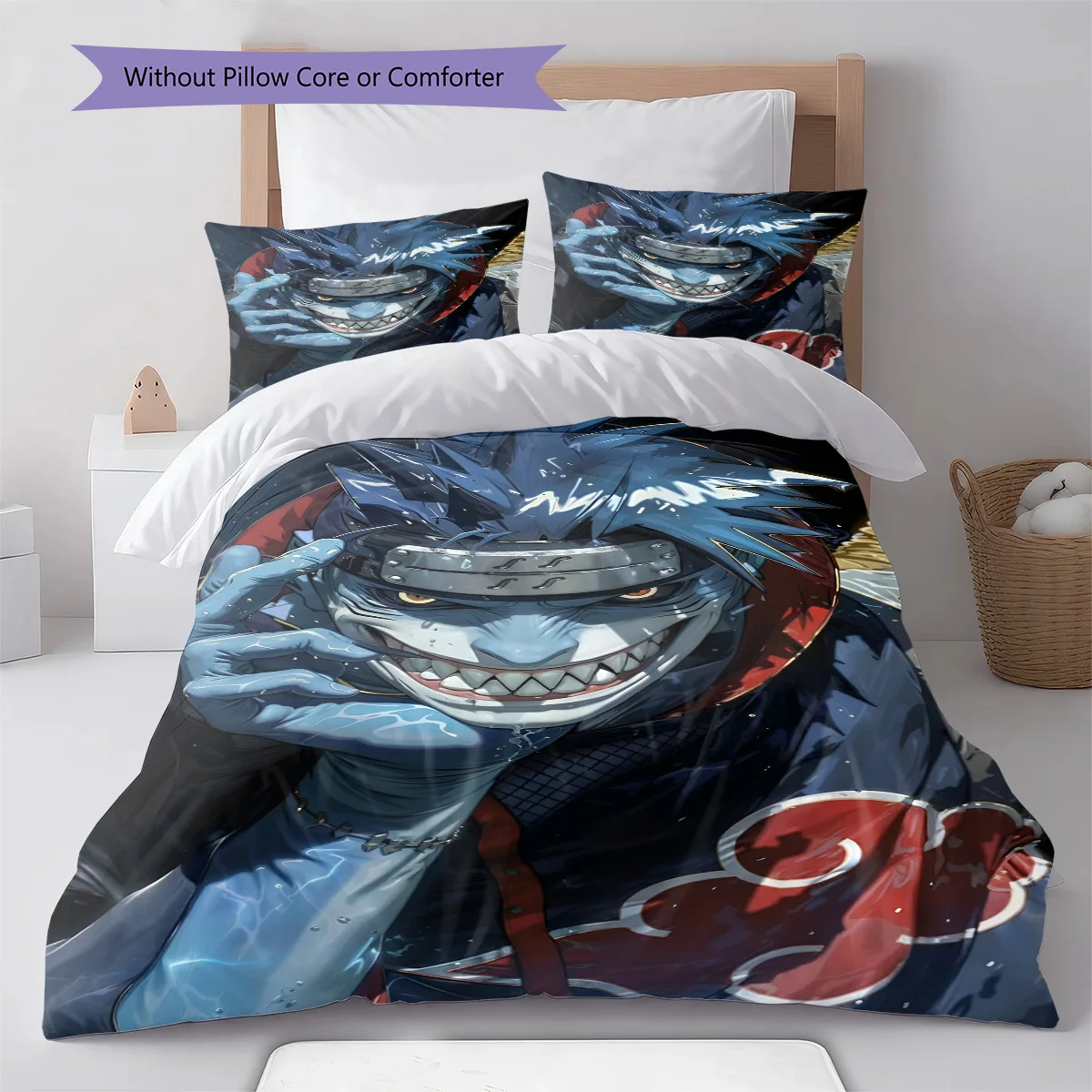 Naruto Close Up Magical Pose Bedding Set Anime Duvet Cover Polyester Soft Comforter Set -QJY