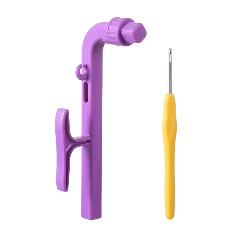 Régulateur et guide de tension du fil Y42A, aide au crochet pour débutants, outil magique 3 en 1 pour crocheteurs et tricoteurs C