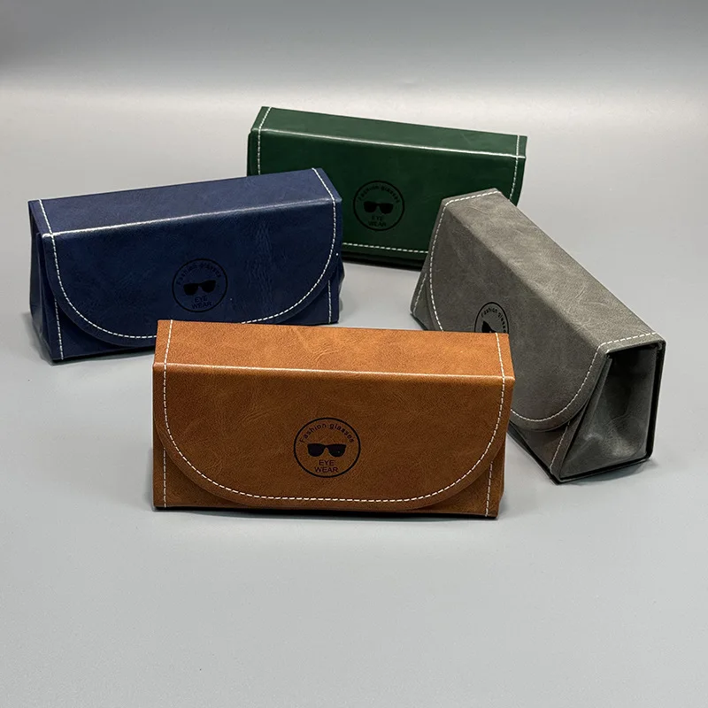 High-Looking Light Luxury Retro Glasses Case Large Capacity Portable Handmade Hard Shell Glasses Case