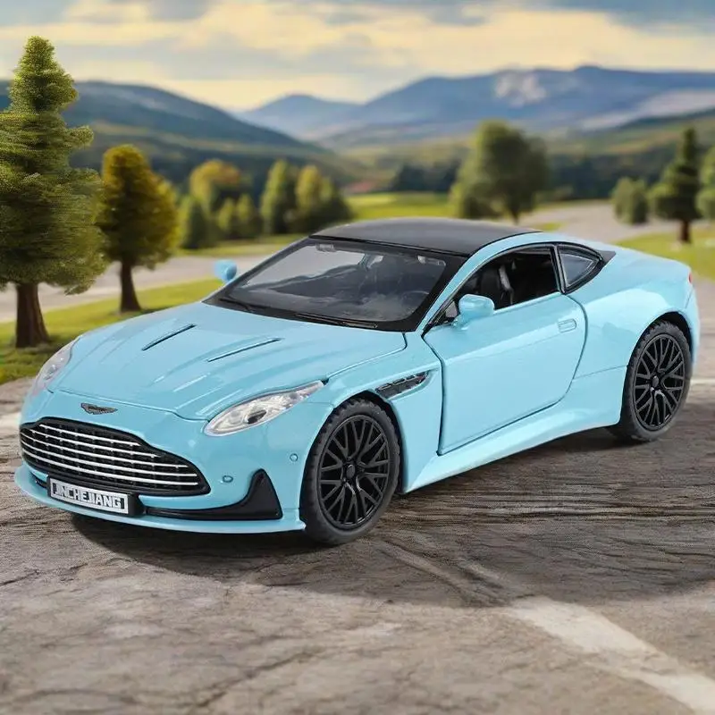 

1:32 Aston Martin DB12 GT Супер спортивный автомобиль из сплава, литая под давлением металлическая модель автомобиля, звук и свет, праздничный подарок с ребенком, детский игрушечный автомобиль