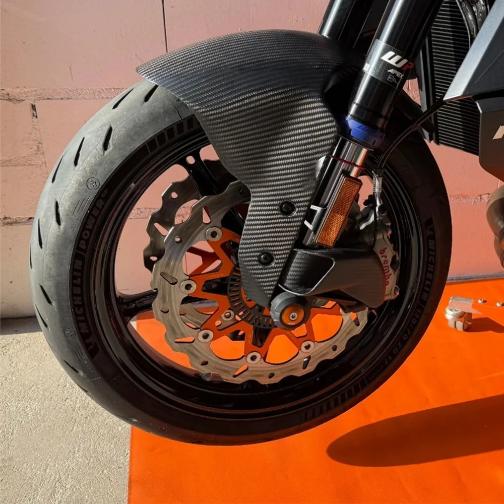 

For KTM SUPERDUKE 1290 R Super Duke R 2020-2022 100% 3K carbon fiber front fender splash proof water wheel fender fairi