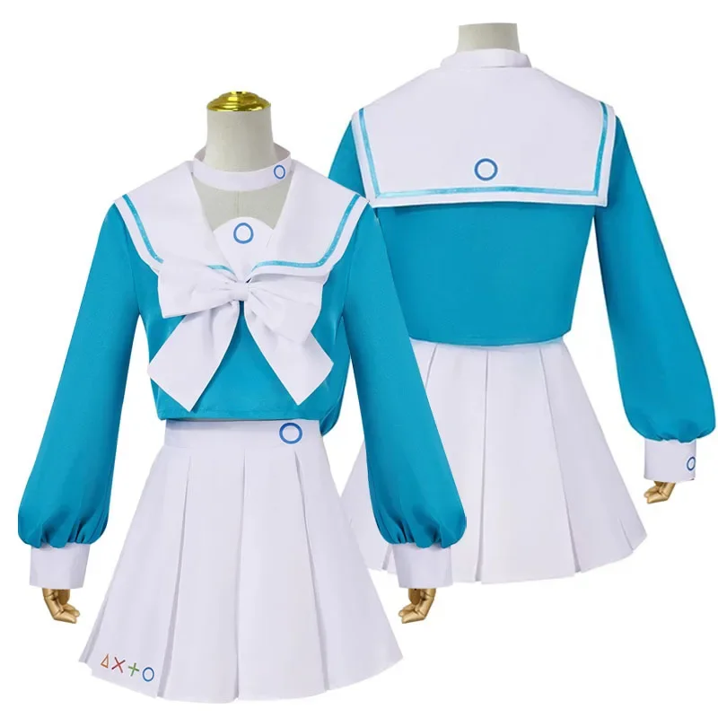 Arona-Costumes de Cosplay pour Fille, Jupe de Marin d'Archives Bleues, Uniforme SвJK, Vêtements de Sauna, Robe de Jeu en Plis pour Carnaval d'Halloween